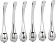 6 Pcs Beauty Spoon Anti-wrinkle Massage Roller Facial Massage Wand Metal Makeup Spoon Eye Roller Metal Eye Cream Applicator Eye Massage Tool Anti Wrinkle Stainless Steel Wand