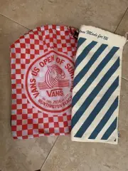 NOS Pair of Vans Us Open of Surfing 2016 Cinch Draw String & Canvas Shoe Bag Two