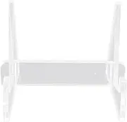 Acrylic Bookcase Shelf, Display Stand for Books Decor, 3 Tier Storage Organizer, 25 cm Deep, Office Kitchen Countertop Bookshelf