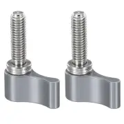 Threading Rotating Knob, 2Pcs L Type M5 17mm Camera Thumb Screw,Grey, Aluminum
