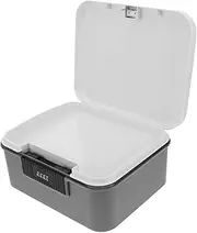 Homoyoyo Lockable Storage Bin Heavy Duty Plastic Organizer with Changeable Lock Portable Safe Box for Home Office Travel and Vehicle Secure Storage for Valuables and Documents