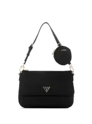 GUESS Women's Eco Black Gemma Shoulder Bag