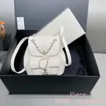 正品現貨 CHANEL 香奈兒 22A 新款 DUMA 後背包 淡金扣 小羊皮 白色 雙肩包 小書包 AS2908