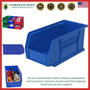 Customizable Blue Storage Bins - 12-Pack, Stackable & Versatile for All Settings
