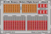 EDP49546 - Eduard Photoetch 1:48 - Remove Before Flight Tags - Israeli