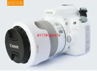 58mm UV鏡←規格遮光罩 UV鏡 鏡頭蓋 適用Canon 佳能 100D 200D 200DII二代單眼相機配件 白