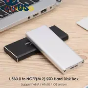 Aluminum Alloy USB 3.0 to M.2 NGFF SSD SATA External Enclosure HDD Hard Disk Box