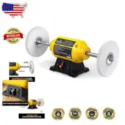 4.8A Bench Buffer Polisher with 8" Wheels for Jewelry, Wood, and Metal Finishing