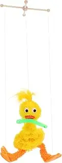 VANZACK String Marionette Ducks Duck Soft Plush Animal Puppet Plush Duck Puppet Prop Dress up Plushies Adorable Plush Stuffed Duck Cute Plush Bamboo Yellow