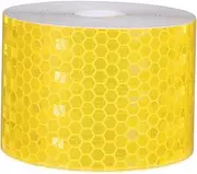 Hohopeti 1Roll High Visibility Reflective Tape Utility Safety Tape for Vehicles Roads and Construction Bright Color Reflector Tape Easy Installation for Outdoor Use
