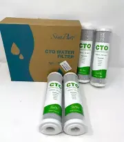 4-Pack Sim Pure Whole House CTO Water Filter, 10" x 2.5" CTO 5 Micron SCWH-5