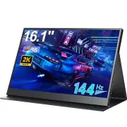 144Hz Monitor 16.1" 2560*1440 2K Portable Monitor Gaming Monitor USB C Screen