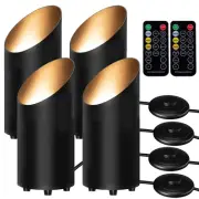 4 Pack Uplighting Indoor Floor Can Light with Remote and Timer,3 Color Temper...