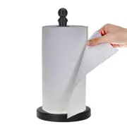 Black Paper Towel Holder Countertop Standing Paper Towel Roll Holder for Kitc...