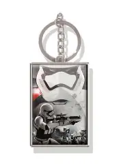 Genuine Star Wars Force Awakens 'Storm Trooper' Lenticular 3D Metal Keyring Fob