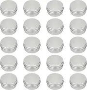 20 Pcs Aluminum Tin Jar Refillable Containers Small Lip Balm Tins For Salves Lotion Bars Beard Balms Candles Mini Face Cream Jars