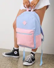 [Ava And Ever] Ava And Ever Havana Cord Backpack in Blue/Pink One Size Blue/Pink
