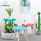 Strongwell Nordic Small Fresh Mini Coffee Tables Wood Low Home Round Tables Room