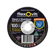Flexovit 100 x 1.0 x 16.0mm Black Metal Cut Off Wheel