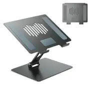Portable Laptop Stand Adjustable Height Compatible with MacBook Air Pro HP Laptops-Dark Grey