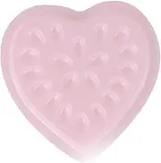 100Pcs Eyelash Extension Glue Trays Heart Shape Eyelash Glue Holder for Girls Women, Light Pink