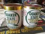 (1) VINTAGE QUAKER STATE FULL QUART MOTOR OIL CAN SUPERBLEND NEW OLD STOCK -C