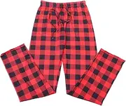 [COLLBATH] Checkered Pajama Bottoms Casual Plaid Sleepwear Pants for Home Lounge Soft Comfortable Decorative Lounge Trousers for Relaxing Sleeping