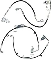 TRQ Front and Rear Brake Hose Set Compatible with 11-12 Jeep Wrangler