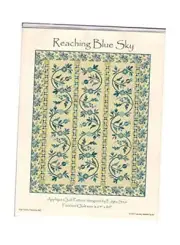 Laundry Basket Quilts Applique Quilt Pattern - Reaching Blue Sky (Finished