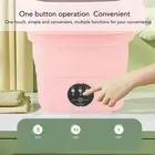 AU (Pink US Plug)Portable Washing Machine 6L 36W Foldable IPX4 Waterproof Mini