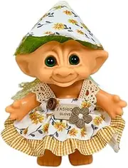 [Yintlilocn] Vintage Lucky Troll Doll Key Ring Toy Keychain Wallet Keychain for Bag, Wallet,Schoolbag and Car Key Retro troll doll, Yellow