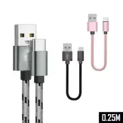 Short Type-C Cable Fast Charger Data Small USB C For Samsung Huawei Oppo iPhone