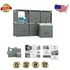 Elegant 6 Cube Storage Organizer - DIY Customizable, Lightweight, Grey Design