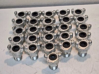 26 Quantity of M-1 2-Lug 1" MNPT Universal Air Hose End Couplings (26 Quantity)