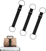 DACUAN Elastic Fastening Belt for Luggage, 3pcs Suitcase Elastic Strap Belt, Elastic Adjustable Luggage Strap, Bag Fastening Rope, Flexible, Secure for Carry On Bag