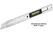 OLFA® Slimline Knife Stainless Steel - Retractable Locking Blade Design - Japan