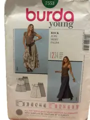 Burda Sewing Pattern 7553 Skirt Misses Size 10-20 UNCUT