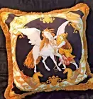 Versace pillow cushion PEGASUS HORSE con Flecos Almohada 2 sides with insert