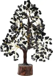 WC Black Tourmaline Chakra Tree of Life - Crystal Tree for Positive Energy, Hand