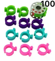 PeavyTailor 100 Pcs Bobbin Holders Clamps Bobbin Buddies Great for Sewing