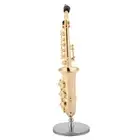 Miniature Alto Saxophone Replica With Stand Instrument Model Ornament Accessory