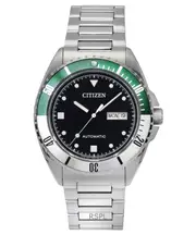 Citizen Sport Stainless Steel Black Dial Automatic NH7531-50E 100M Mens Watch