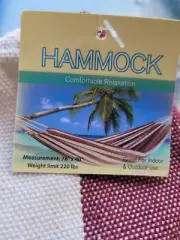 Nwt Outdoor Cotton Rope Hanging Hammock Swing Camping Canvas Bed Garden