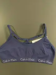 CALVIN KLEIN Navy Racerback Bra Girls S (6/6X) NEW W/ TAGS. Free Shipping!