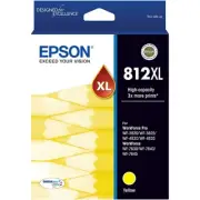 EPSON 812XL YELLOW INK CARTRIDGE YIELD 1100 PAGES (EPSON WF3820, EPSON WF3825,