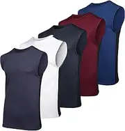 Real Essentials 3 & 5 Pack: Men's Dry-Fit Active Athletic Tech Tank Top - Regular and Big & Tall Sizes (S-5XLT)