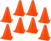Totority 8pcs Skate Soccer Obstacle Football Sports Cones Athletic Cones Small Cones for Sports Soccer Markers Colored Cones Obstacle Course Cones Marking Cone Workout Cones Plastic Orange