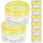 24 Pcs Square Bottom Cream Box Mini Jars with Lids Travel Empty for