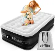 Single Size Air Mattress with Built-In Electric Pump, Inflatable Bed in 3 Mins S