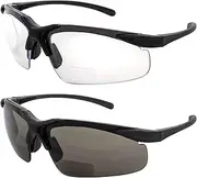 Two Pairs of Apex 2.0 Bifocal Safety Glasses One Pair with Clear Lenses and One with Smoked